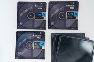 Axia 74min MiniDisc 3-Pack - Early era MDs - Used media