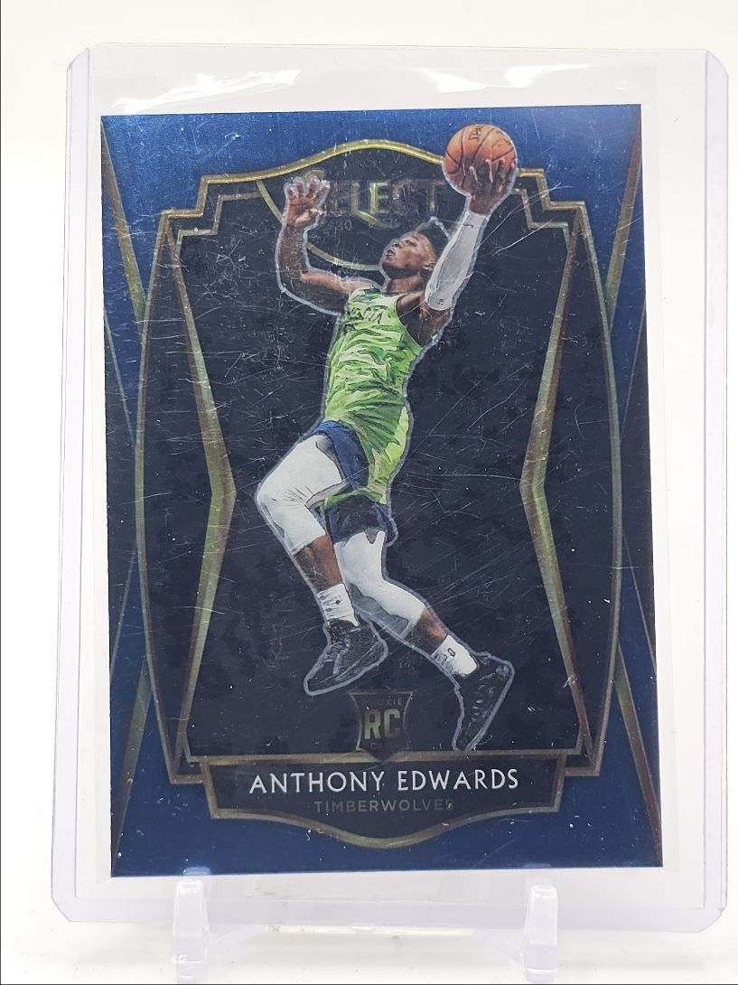 ANTHONY EDWARDS 2020-21 SELECT PREMIER LEVEL ROOKIE BLUE #169 RC Q3790