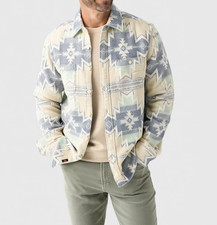 Faherty Men's Doug Good Feather Surf Flannel Spring Star Nation Overshirt