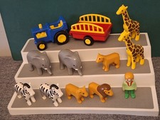 Playmobil 123 Zoo Wild Animal Bundle VGC