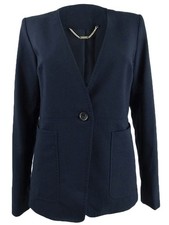 DKNY Women's Collarless One-Button Blazer