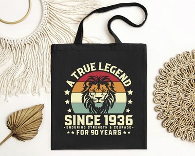 A True Legend Since 1936 90. Geburtstag Tragetasche individuell Alter Partytasche Geschenk Männer
