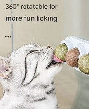 2 Pack 6PCS Catnip Wall Mount Catnip Balls, Cat Treat Lick Roller Ball Toy