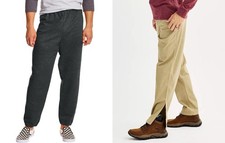 2-Pack MENS SIZE LARGE Sweat Pants Elastic Dr...