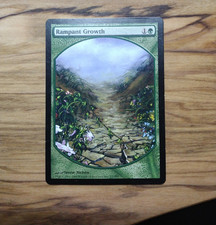 2009 Magic The Gathering Player Rewards Full Art Promo 7 Rampant Growth MTG