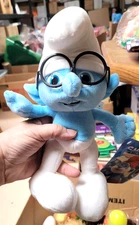 The Smurfs Brainy 10 in. Collectible Plush