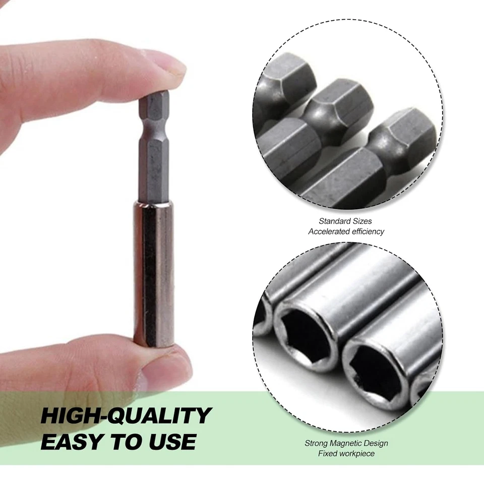Magnetische Bit Verlängerung 6 Stück 60 100 150mm Bithalter Bohrer Verlängerung - Bild 4 von 4