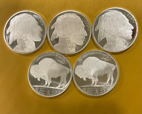 1 oz. Silver Round Buffalo .999 Pure Bidding on One