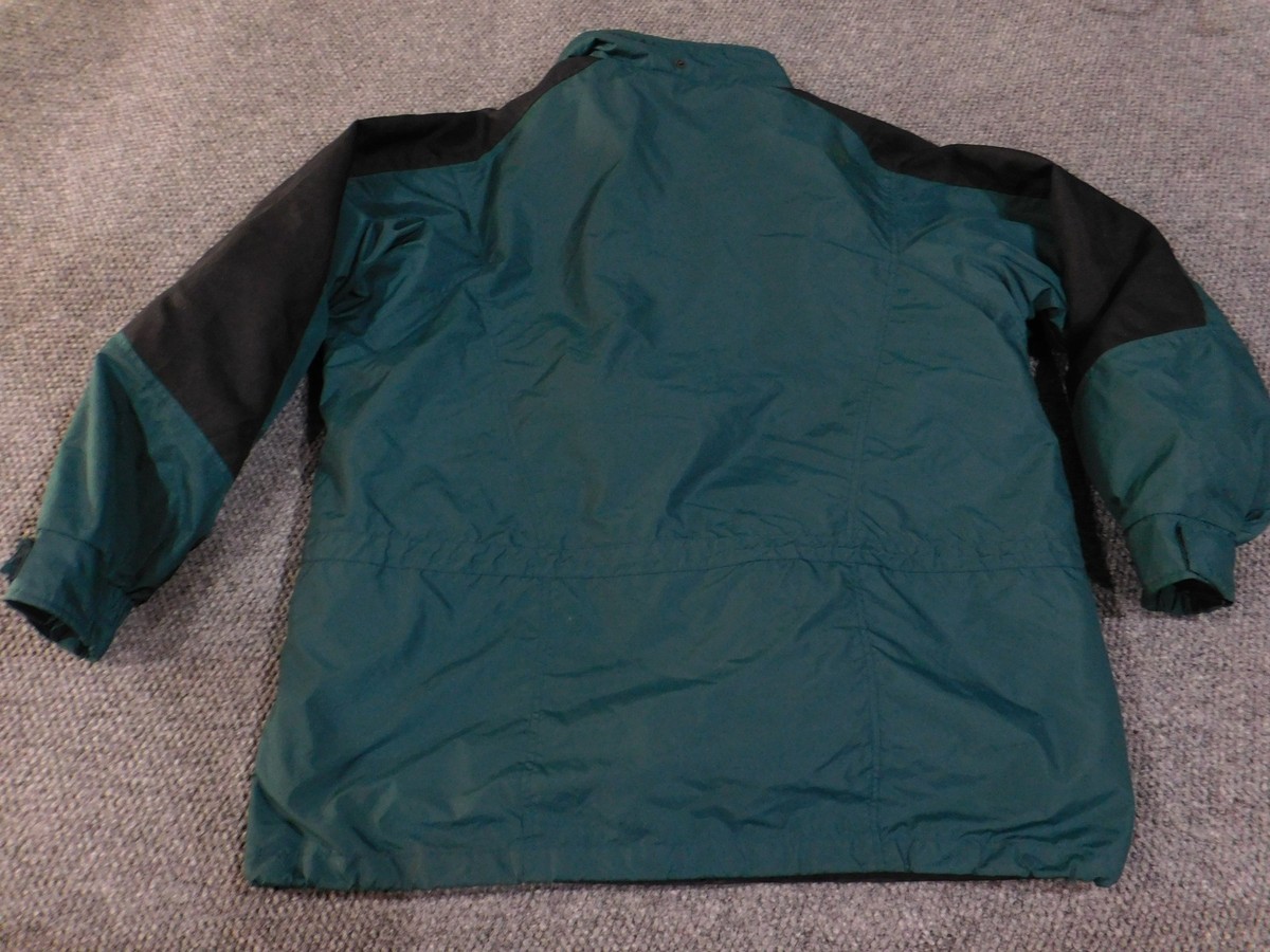 Vintage Columbia Jacket Mens XL Green Black Double Whammy Parka