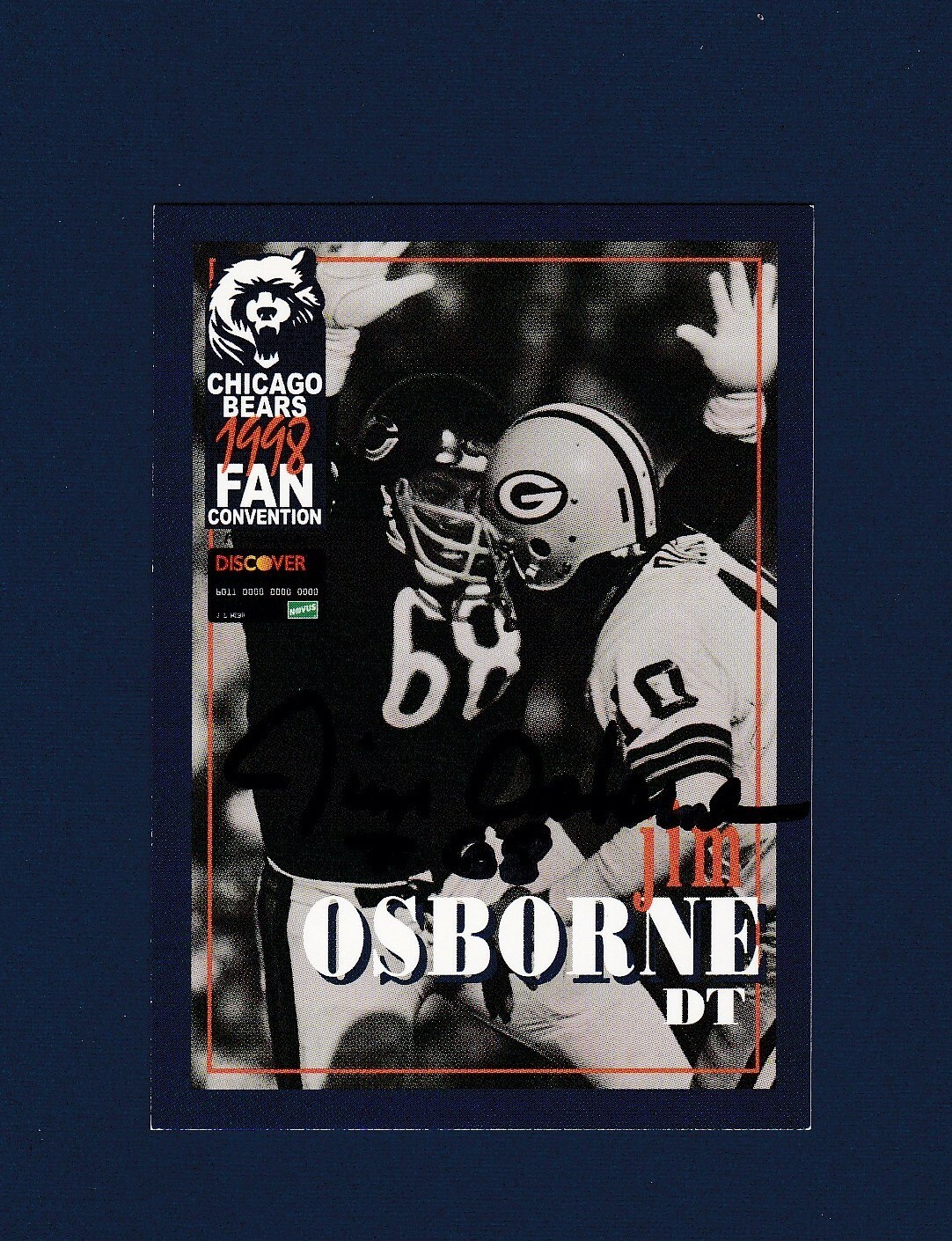 Jim Osborne signed Chicago Bears 1998 Bears Fan Convention football card eBay