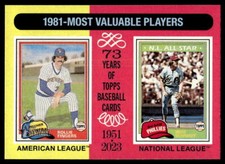 2024 Topps Heritage #196 1981 MVPs (Rollie Fingers / Mike Schmidt)  Baseball