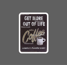 Coffee Sticker Retro USA Waterproof NEW
