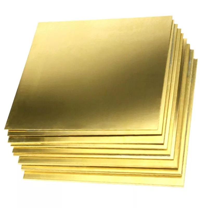 0.1 0.2 0.5 0.8 mm Thickness Brass Sheet Metal Thin Plate Foil 100x100mm