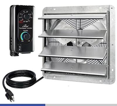 iLIVING 16'' Wall Mounted Shutter Exhaust Fan, Automatic  Assorted Styles 