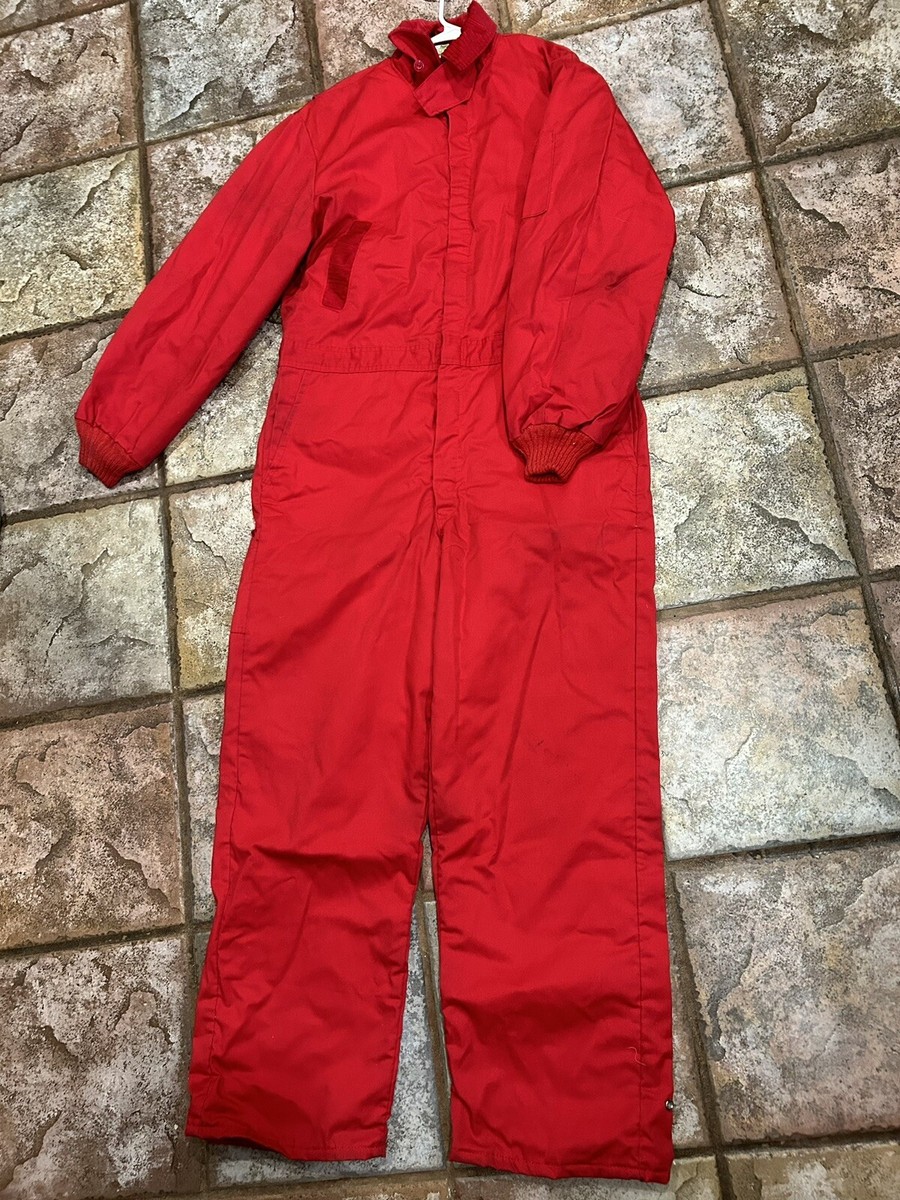 Vintage Sears Insulated Suit Mechanic Suit Red Size 44 Tall Made
