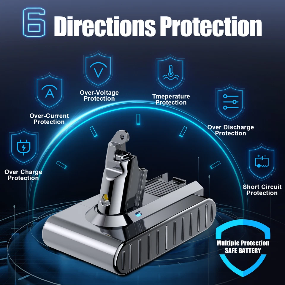 BATERÍA SONY 9000mAh Para Batería DYSON V6 DC58 DC59 DC61 DC62 SV03 SV06 SV09 Batería - Imagen 4 de 4