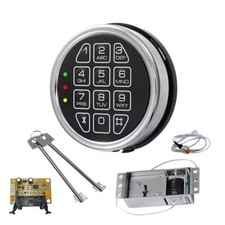 Electronic Safe Lock Replacement Keypad with Solenoid Lock & 2 Override Keys