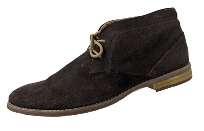 Calvin Klein Wilson Men's Size 11.5 Dark Brown Suede Leather Chukka Ankle Shoes