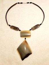 AMAZING Buffalo Horn Necklace - Curved Sections - MUST SEE