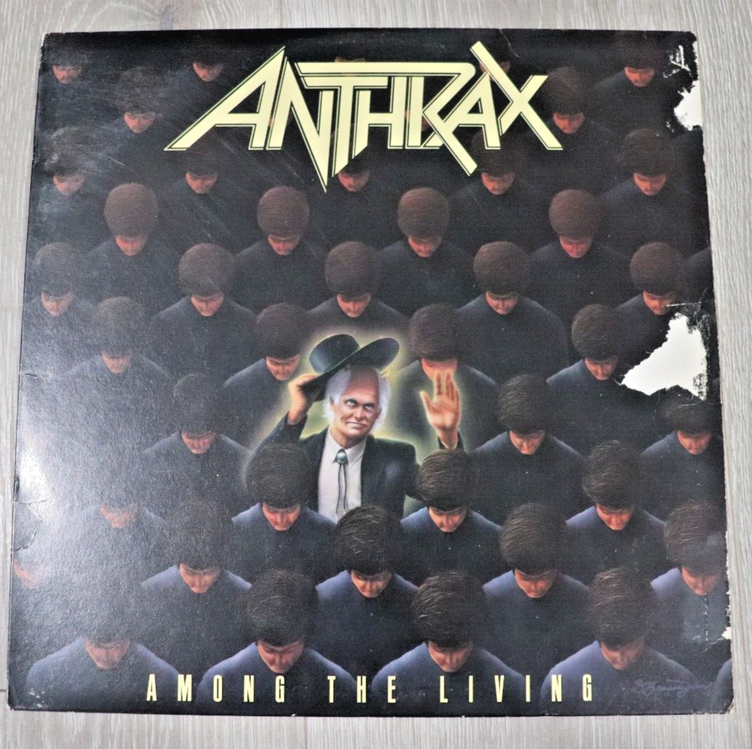 激レア　ANTHRAX AMONG THE LIVING ツアータオル Anthrax Among The Living 90584-1 1997 Lp Mega force Island Record