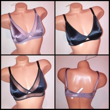 Victoria Secret Bralette Solid Sheer Trim Unlined No Padding Wire Free Bra