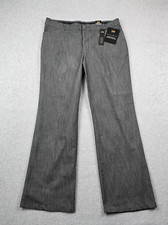 Lee Flex Motion Trouser Pants Womens 14 Carbon Rinse Straight Leg Regular Fit