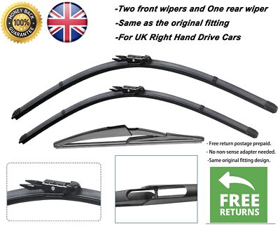 For Ford C-max 2010-2024 Front and Rear Windscreen Wipers 30''26''12''