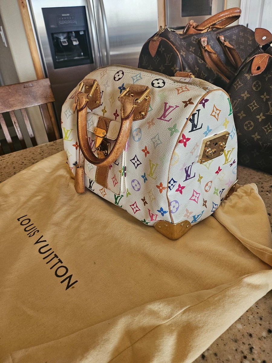 WOW Authentic Louis Vuitton Takashi Murakami Multicolor Speedy 30