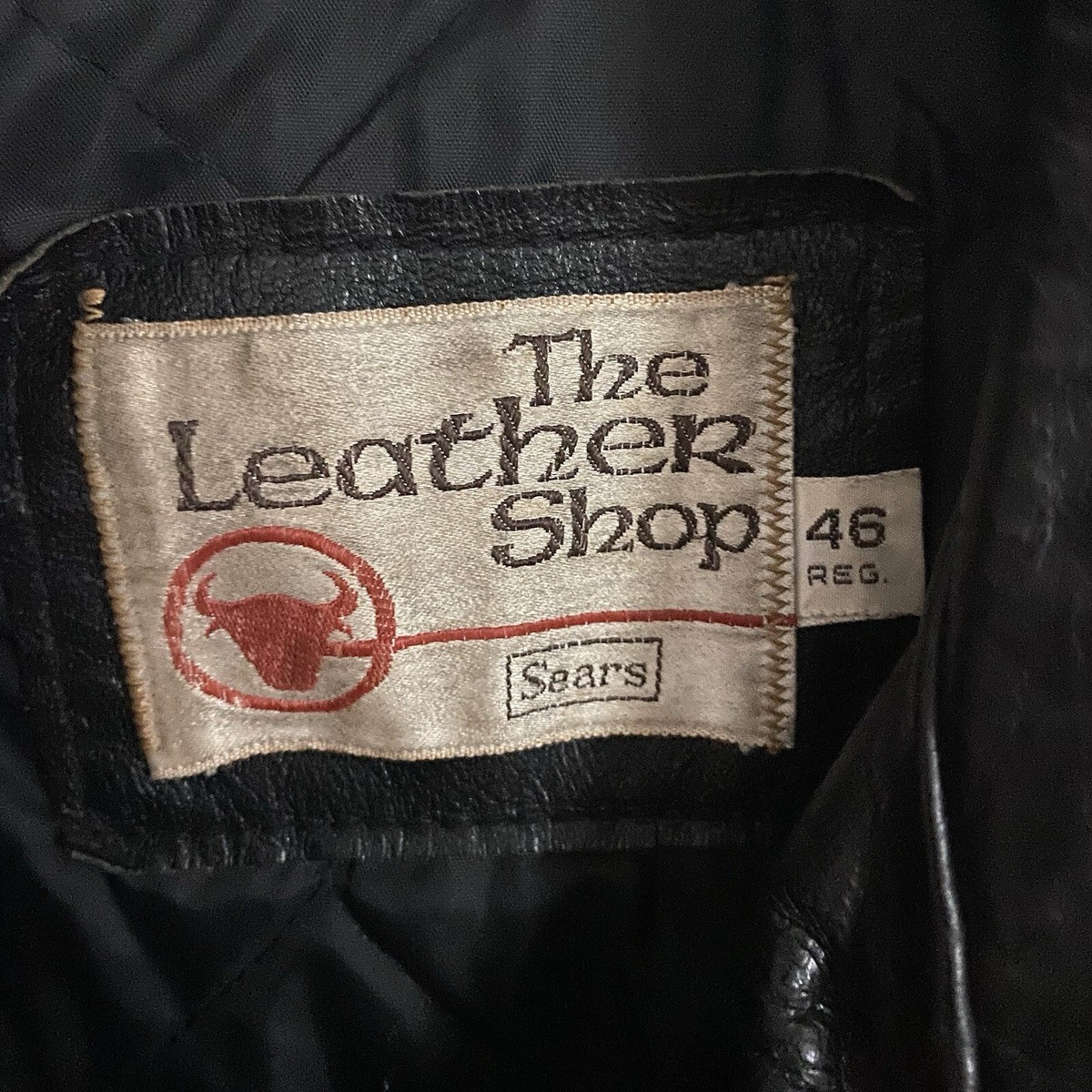 Vintage 70s Sears The Leather Shop Black Biker Jacket Belted Vintage 70s Sears The Leather Shop Black Biker Jacket Belted