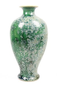 Antique Chinese Green Flambe Pottery Vase