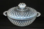 Anchor Hocking Glass MOONSTONE Opalescent Round Candy Dish with Cover