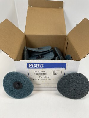 Merit Powerlock 4'' Dia. Quick Change Type 3 Grade Very Fine Disc QTY (25)
