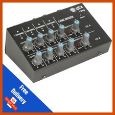 QTX LM82 4-Kanal Stereo Mini Mixer Line Level Studio Karaoke DJ Aufnahme MixingDesk