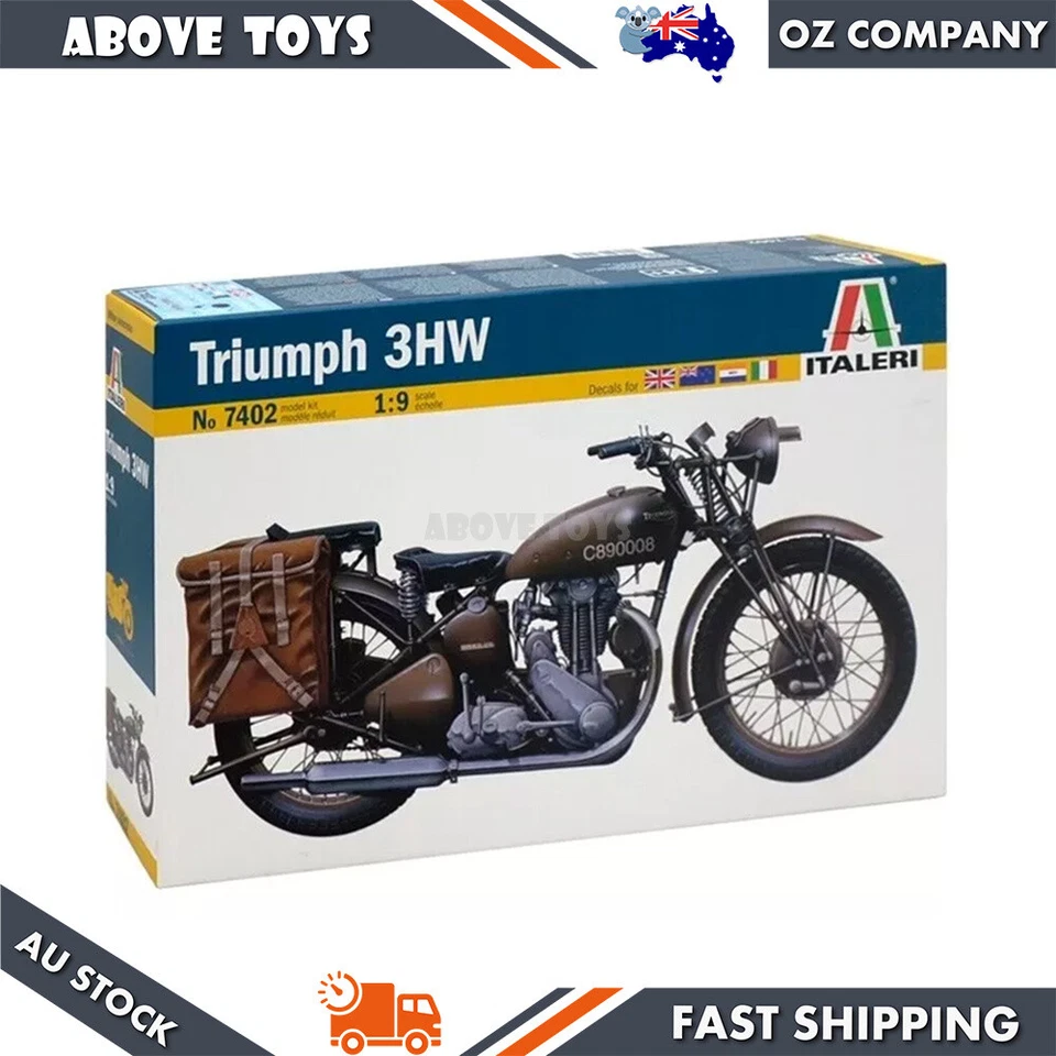 Italeri 1:9 Scale Triumph 3HW Military Motorcycle Plastic Model Kit - Изображение 2 из 3