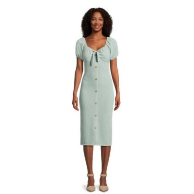 knee length dresses juniors No Boundaries Wiggle Knit Dress Short Puff Sleeves JADE DELIGHT s(3-5) lace short prom dress