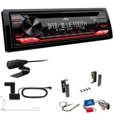 JVC KD-DB622BT DAB inkl Antenne Bluetooth Einbauset für Audi A2 ab 1999 schwarz
