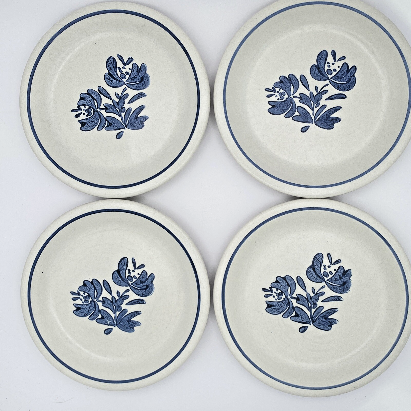 Pfaltzgraff Yorktowne 6.75 Stoneware Salad Plates Set of 4 for Bread Dessert Fruit Snack