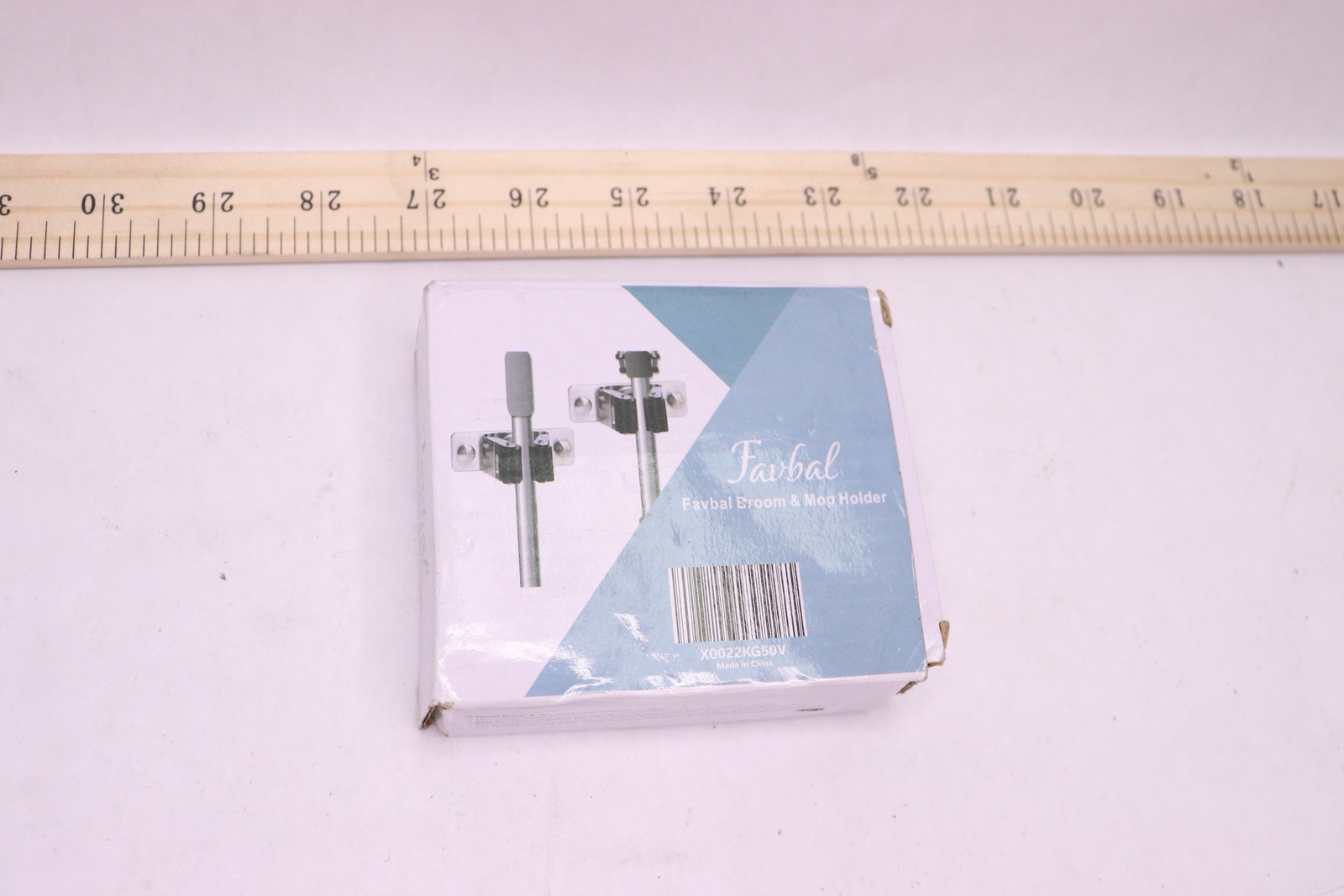 (2Pk) Favbal Mop Broom Holder Wall Mounted Organizer Stainless Steel