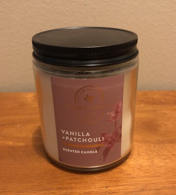 Bath and Body Works VANILLA + PATCHOULI Single Wick Jar Candle 7 oz