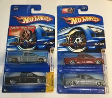 Hot Wheels 2006 First Editions Nissan Titan lot (x4) Black Gray Red FTE