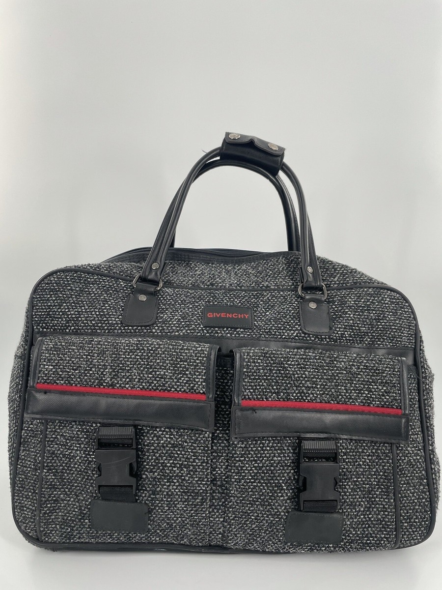Vintage 80's GIVENCHY Wool Tweed Large Weekender Travel Bag Vintage 80's GIVENCHY Wool Tweed Large Weekender Travel Bag