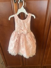 Toddler Girls Pink Dress Gown 3T