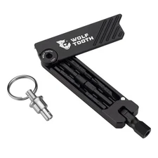 Wolf Tooth 6-Bit Hex Wrench Multi-Tool with Keyring - Compact, Durable,
