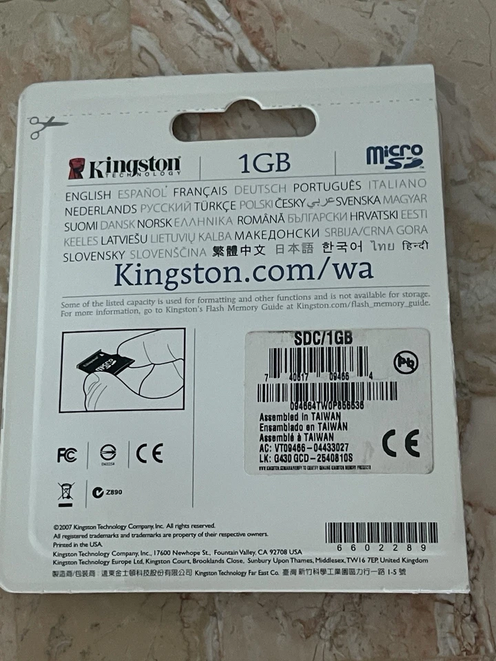 Kingston 1 GB SD Micro Card SDMemory Card, New - Image 2 of 2