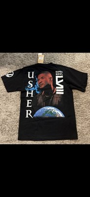 NWT Mitchell & Ness NFL Usher SBS Superbowl LVIII Worldwide Tshirt Size Mens XL