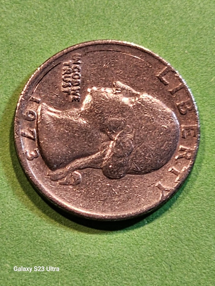 1973 Washington Quarter Dollar, Letters & Date On Rim, Filled-A & Motto Die... - Image 3 of 4