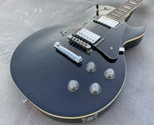 Modern 6 Strings Electric Guitar Bone Nut Glossy Metal Black Finished Solid Body