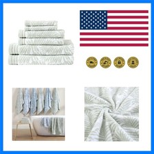 6-Piece Bath Towel Set, 100 Cotton Soft  Highly Absorbent Bathroom Towels, ...