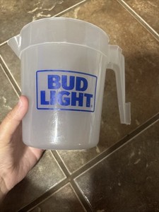Bud light Plastic Pitcher Small Piece At Handle Broke Off 