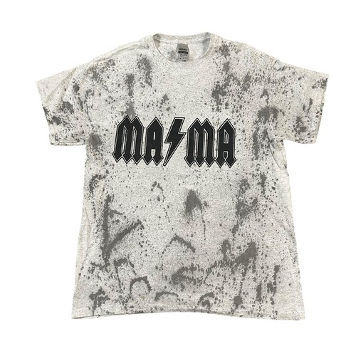 Mama Shirt Size M ACDC Style Tee Tie Dye Black Gray Short Sleeve